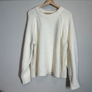 Women's Banana Republic Cream Pullover Nubby Long Sleeve Sweater Size XXL NEW